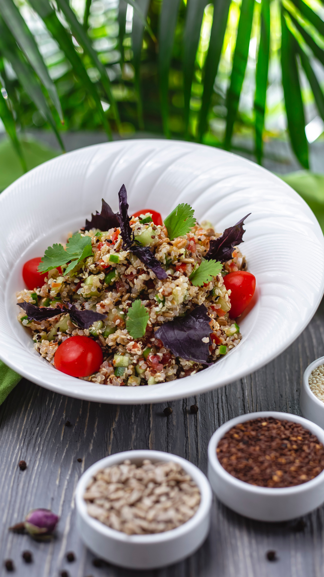 Quinoa, a nutritious whole grain superfood.