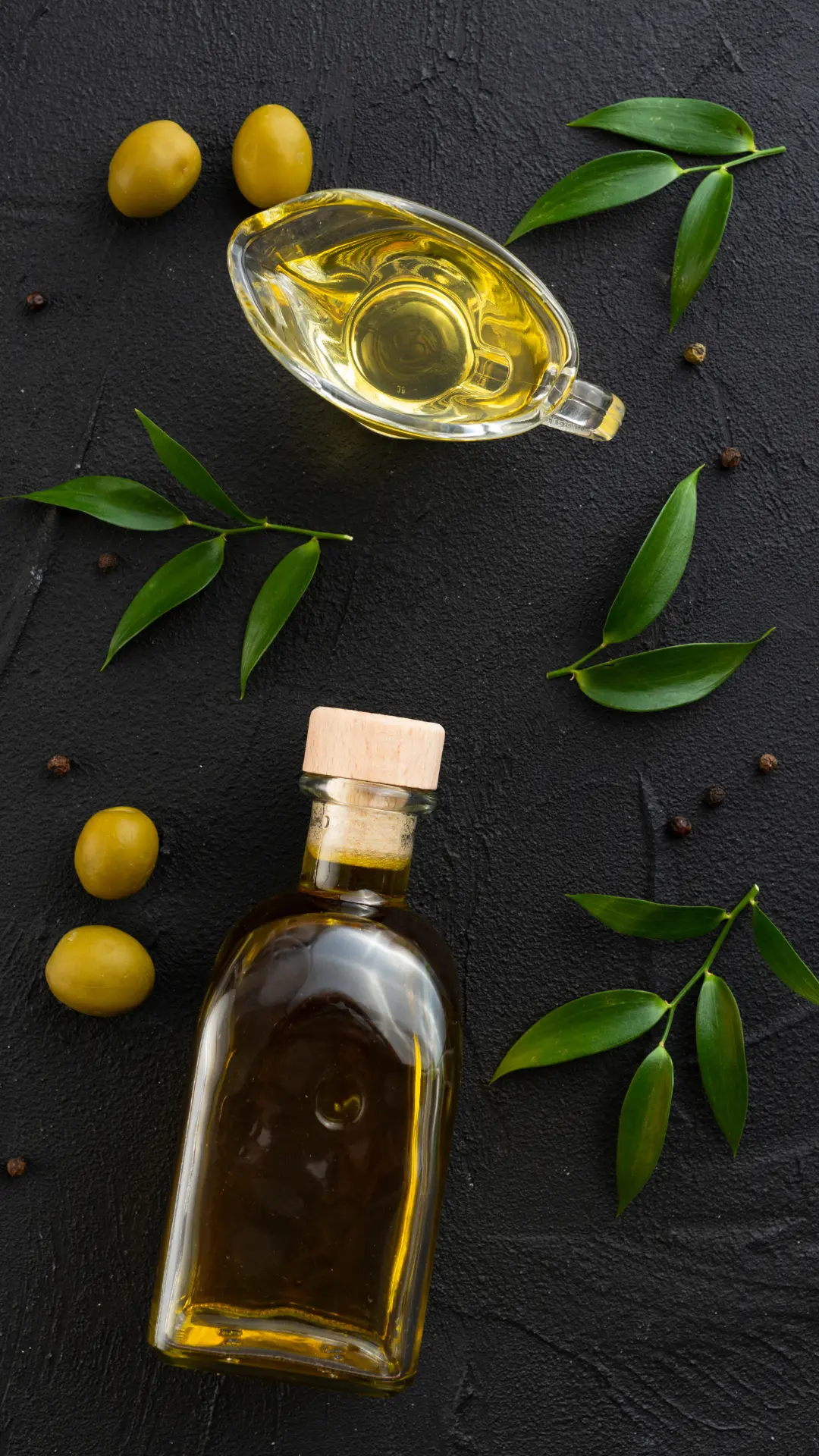 Olive Oil: Heart-healthy liquid gold. Elevate dishes with flavorful goodness effortlessly.