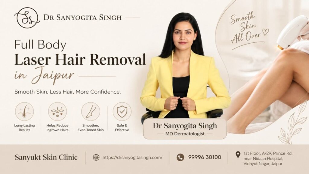 Full Body Laser Hair Removal in Jaipur at Sanyukt Skin Clinic